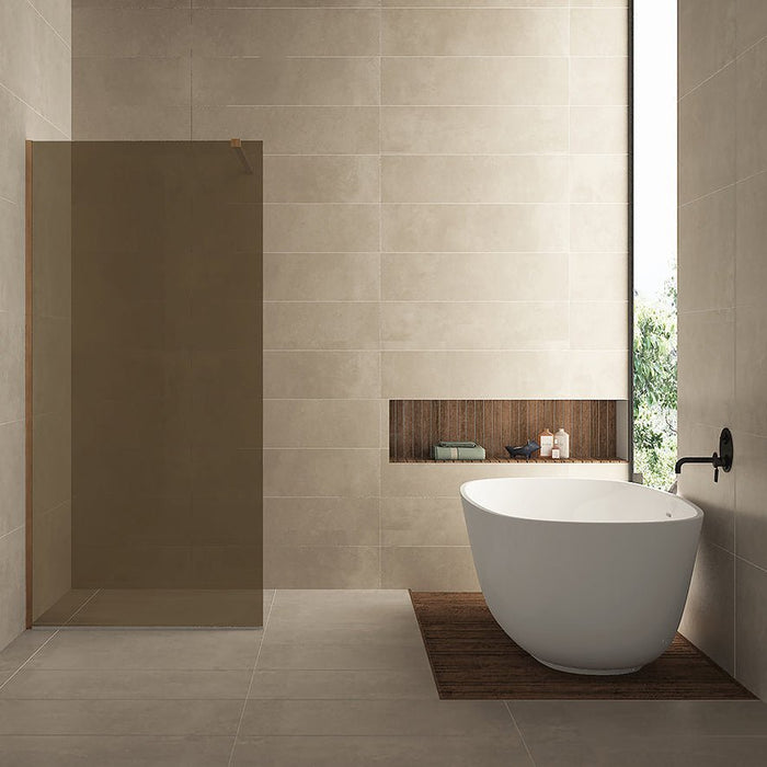 Slim glasplaat 1000 x 2000 x 8 mm nano vintage brons glas - Tegeleend