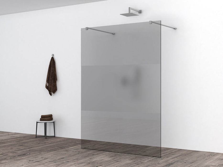Slim glasplaat 1200 x 2000 x 8 mm nano rookglas met melkglas middenband - Tegeleend