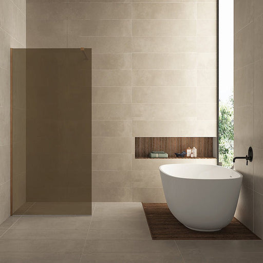 Slim glasplaat 1200 x 2000 x 8 mm nano vintage brons glas - Tegeleend