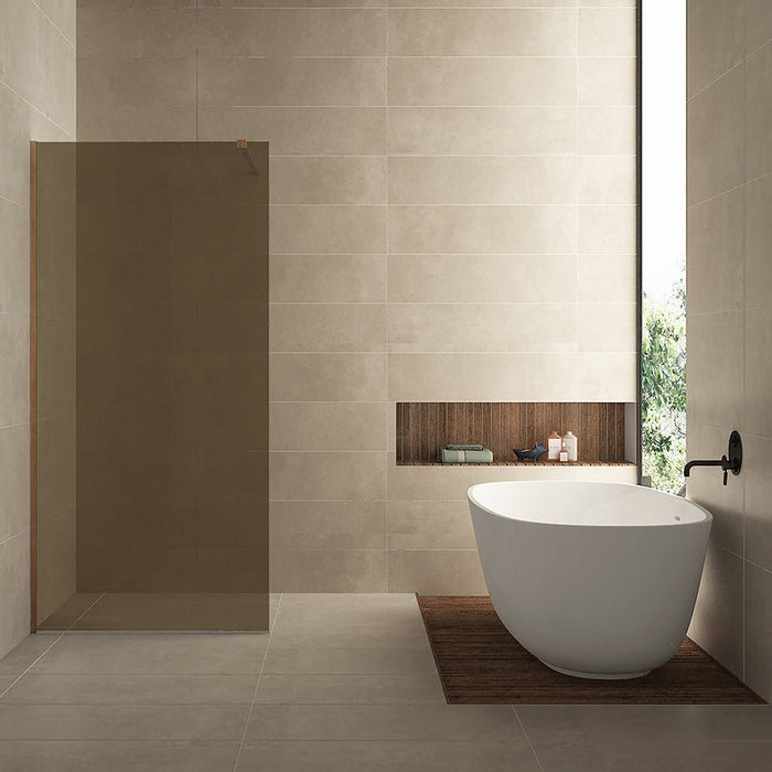 Slim glasplaat 1200 x 2000 x 8 mm nano vintage brons glas - Tegeleend