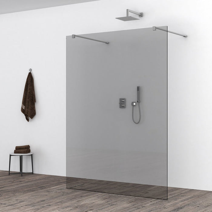 Slim glasplaat 1400 x 2000 x 8 mm nano rookglas - Tegeleend