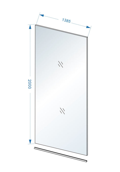 Slim glasplaat 1400 x 2000 x 8 mm nano rookglas - Tegeleend