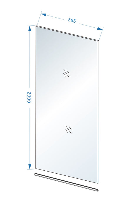 Slim glasplaat 900 x 2000 x 8 mm nano warm koper glas - Tegeleend