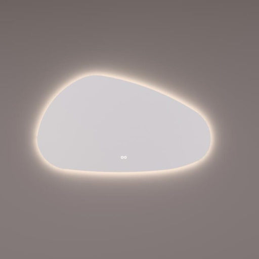 Spiegel basic line organisch met indirecte LED verlichting rondom 120x70x3 cm + spiegelverwarming en infrarood sensor dimmer - Tegeleend