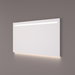 Spiegel basic line recht met horizontale LED baan en indirecte verlichting onder 100x70x3 cm + spiegelverwarming en infrarood sensor dimmer - Tegeleend