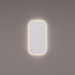 Spiegel basic line verticaal afgerond en met indirecte LED verlichting rondom 40x80x3 cm + spiegelverwarming en infrarood sensor dimmer - Tegeleend