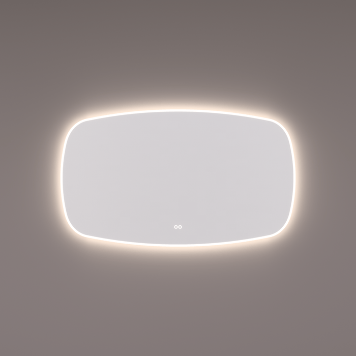 Spiegel Deens ovaal, 140x74 cm met directe en indirecte led rondom + spiegeverwarming, kleurenwissel en touch dimmer - Tegeleend