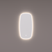 Spiegel Deens ovaal verticaal, 45x90 cm met directe en indirecte led rondom + spiegeverwarming, kleurenwissel en touch dimmer - Tegeleend