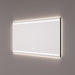 Spiegel mat zwart met 2 horizontale LED-banen en indirecte LED rondom - Tegeleend