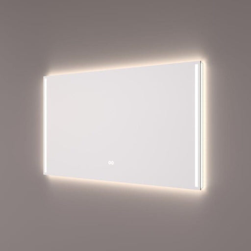 Spiegel met 2 verticale LED banen en indirecte LED rondom 140x70x3cm + touch dimmer + spiegelverwarming + kleurenwissel - Tegeleend