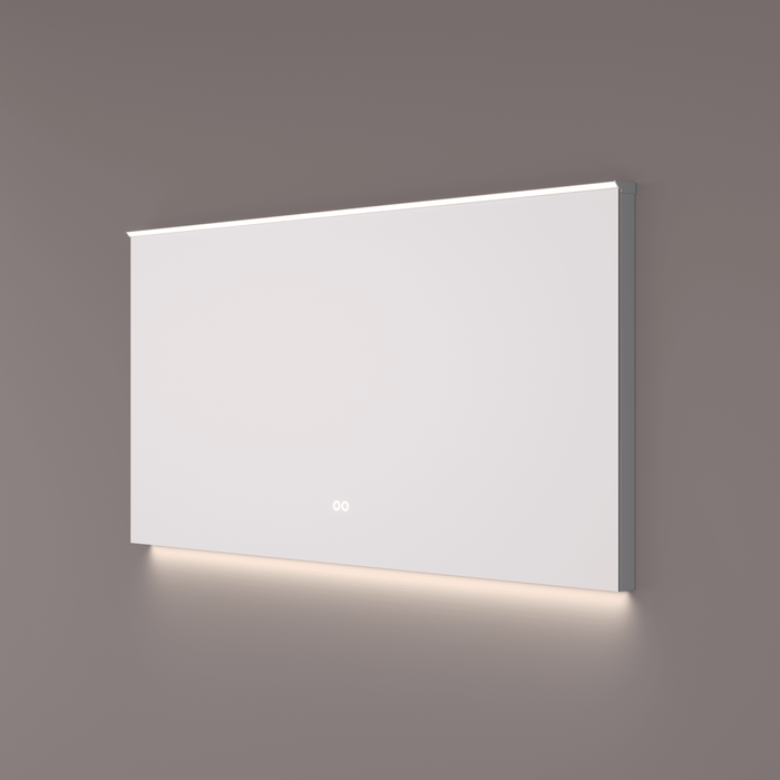Spiegel met 45gr. LED-strip boven en indirecte verlichting onder - Tegeleend