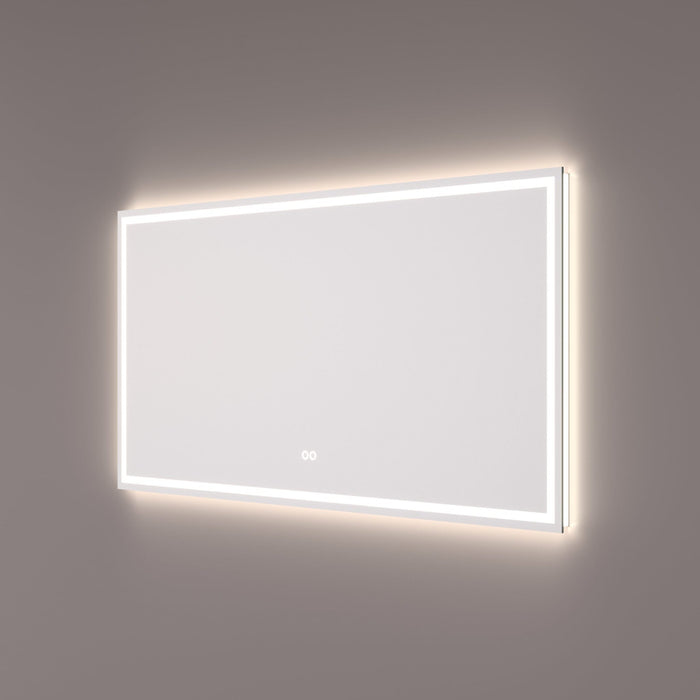 Spiegel met indirecte en directe LED baan rondom 180x70x3cm + spiegelverwarming + touch dimmer + kleurenwissel - Tegeleend