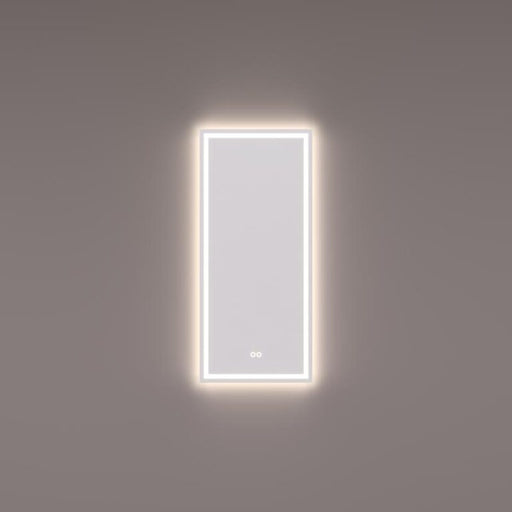 Spiegel met indirecte en directe LED baan rondom 40x90x3cm VERTICAAL + spiegelverwarming + touch dimmer + kleurenwissel - Tegeleend