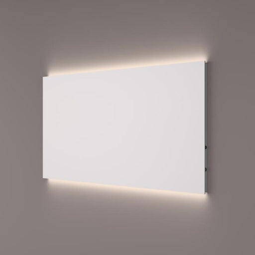 Spiegel met indirecte LED verlichting onder en boven 100x70x3cm + touch dimmer + spiegelverwarming + kleurenwissel en 2 stopcontacten - Tegeleend