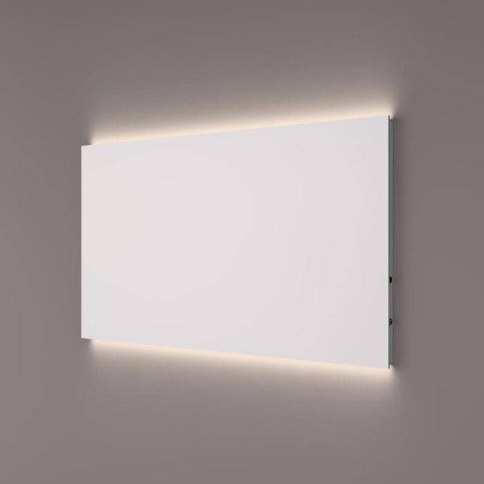 Spiegel met indirecte LED verlichting onder en boven 140x70x3cm + touch dimmer + spiegelverwarming + kleurenwissel en 2 stopcontacten - Tegeleend