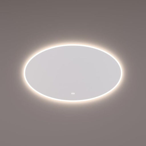 Spiegel ovaal met directe en indirecte LED verlichting rondom 160x70x3cm + touch dimmer + spiegelverwarming + kleurenwissel - Tegeleend
