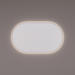 Spiegel ovaal - recht in MAT ZWART met indirecte LED verlichting rondom 160x70x3cm + touch dimmer + spiegelverwarming - Tegeleend