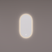 Spiegel ovaal - recht in PVD geborsteld messing met indirecte LED verlichting rondom 40x90x3cm + spiegelverwarming + kleurenwissel + touch dimmer - Tegeleend