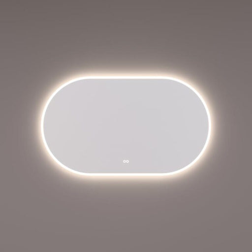 Spiegel ovaal - recht met directe en indirecte LED verlichting rondom 180x70x3cm + touch dimmer + spiegelverwarming + kleurenwissel - Tegeleend