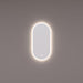 Spiegel ovaal - recht met directe en indirecte LED verlichting rondom 50X100x3cm + touch dimmer + spiegelverwarming + kleurenwissel - Tegeleend