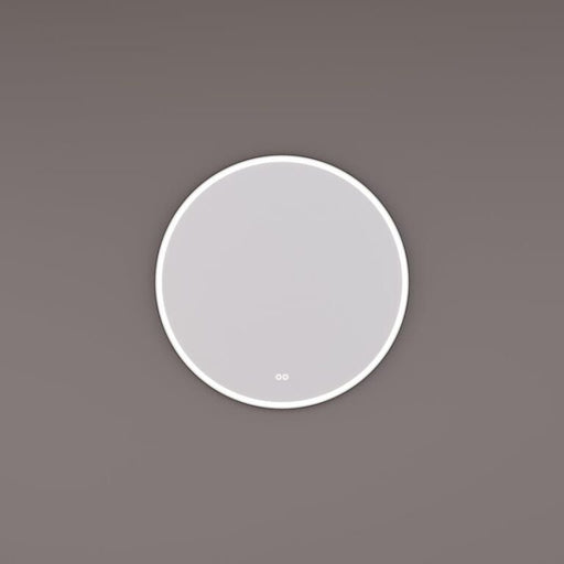 Spiegel rond mat zwart met directe LED-baan rondom - Tegeleend