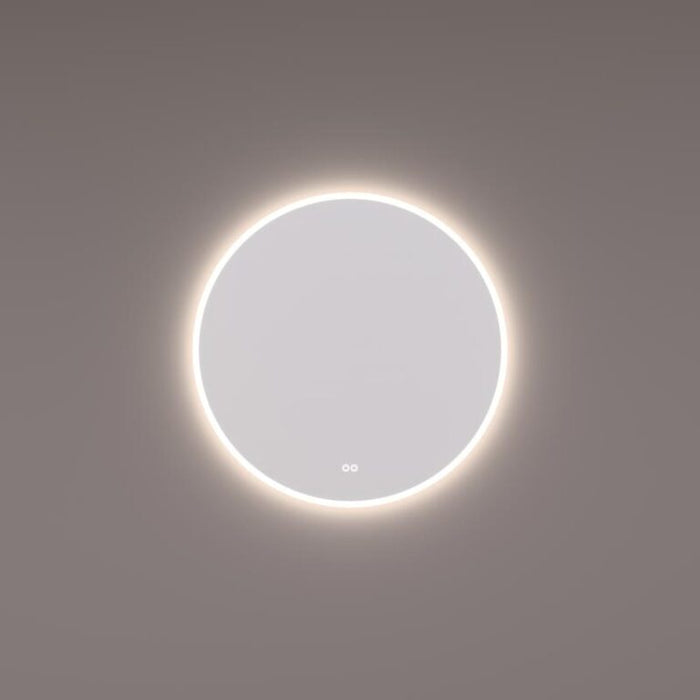 Spiegel rond met directe en indirecte LED-baan rondom - Tegeleend