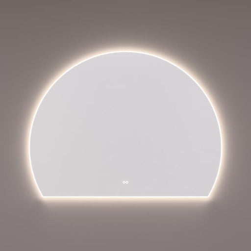 Spiegel sun - line met directe en indirecte LED verlichting rondom, diameter 140 en 120B x 107H cm + spiegelverwarming + kleurenwissel + touch dimmer - Tegeleend