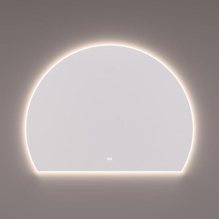 Spiegel sun - line met directe en indirecte LED verlichting rondom, diameter 160 en 140B x 119H cm + spiegelverwarming + kleurenwissel + touch dimmer - Tegeleend