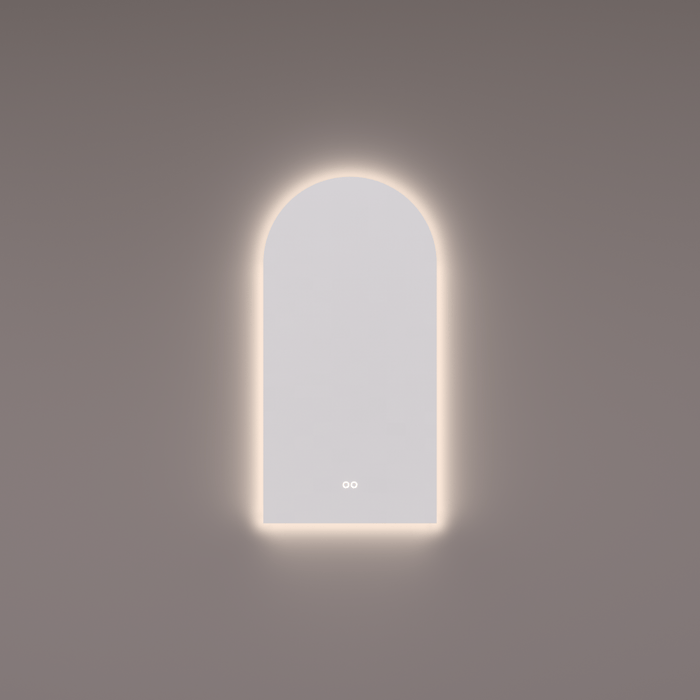 Spiegel TOOG met indirecte LED verlichting rondom 45x90x3 cm + spiegelverwarming + kleurenwissel + touch dimmer - Tegeleend