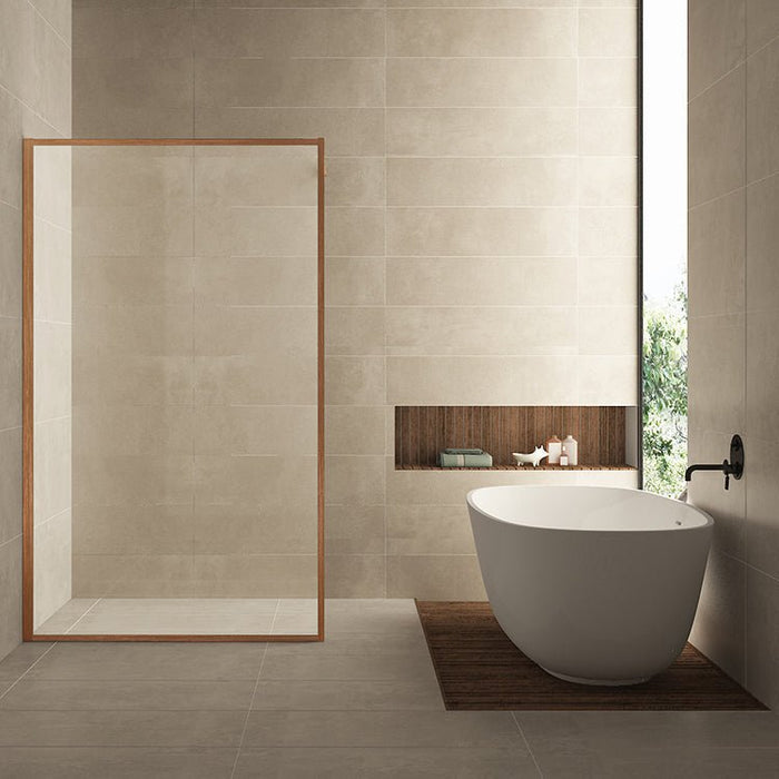 Square inloopdouche 1000 x 2000 x 8 mm nano helder glas/geborsteld brons koper - Tegeleend