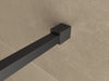 Square inloopdouche 1100 x 2000 x 10 mm nano helder glas/mat zwart - Tegeleend