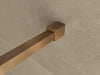 Square inloopdouche 1200 x 2000 x 8 mm nano helder glas/geborsteld brons koper - Tegeleend