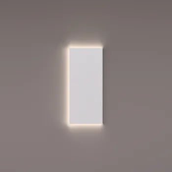 Toilet spiegel rechthoekig 35x80x3 cmmet indirecte 3000K warme LED verlichting op 3 zijden rondom, extern geschakeld (spiegel is omkeerbaar) - Tegeleend