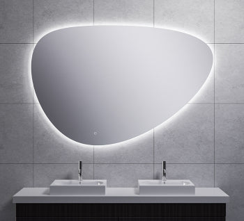 Uovo spiegel ovaal met LED, dimbaar en spiegelverwarming 150 cm - Tegeleend