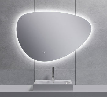Uovo spiegel ovaal met LED, dimbaar en spiegelverwarming 90 cm - Tegeleend