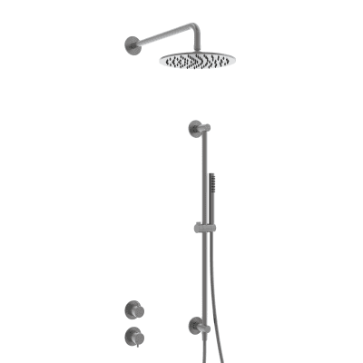 Vøra | LYN - Doucheset inbouw - Gunmetal - Tegeleend