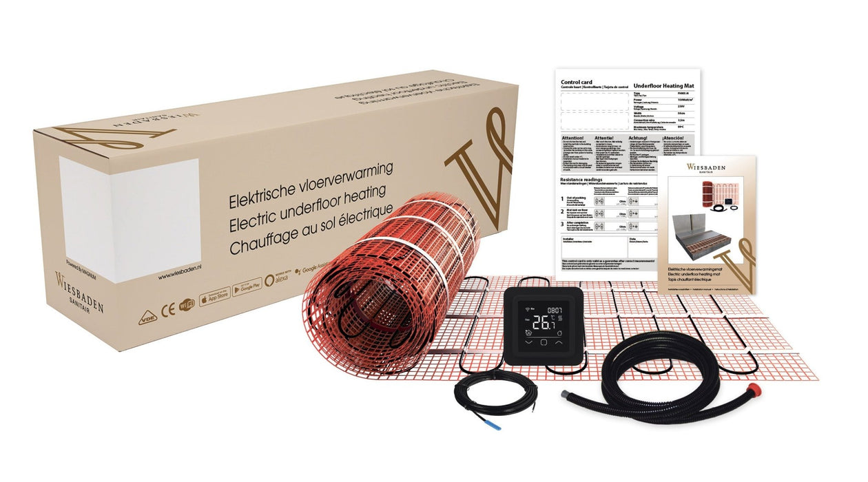 Wiesbaden by Magnum elektrische vloerverwarming set met WiFi thermostaat - Tegeleend